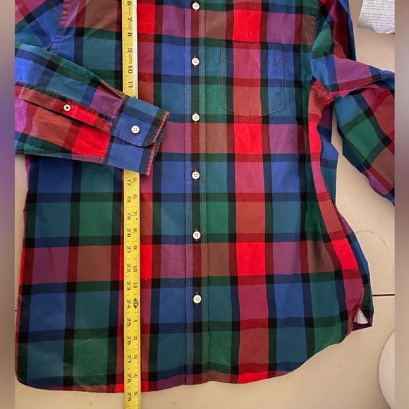 Bonobos Plaid Long Sleeve Button Down Dress Shirt Men’s Size Medium - Picture 5 of 6